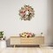 24 Inch Spring Wreath for Front Door Outside Artificial Peonies Rose Flowers Morning Glory Mixed Flowers for Outdoor Front Door Indoor Wedding Wall Window Décor All Season